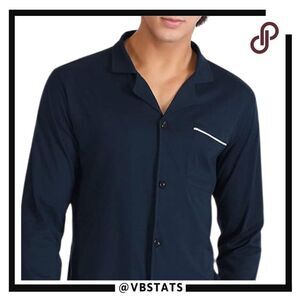 DAVID ARCHY Men's XL Pajama Top w/ Breathable 100% Cotton Fabric / Roomy Pockets